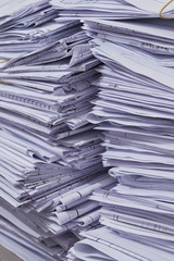 stacks of paper files