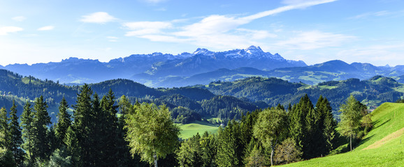 Panorama im Appenzeller Land in der Ostschweiz