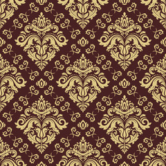 Classic seamless pattern. Traditional orient golden ornament. Classic vintage background