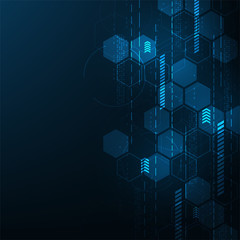 Vector background in the concept of technology.