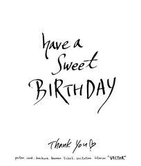 인사말 / 손으로 쓴 글씨체