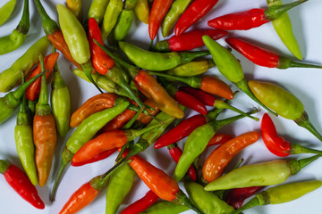 colorful chilli background , ingredient for spicy cooked food .