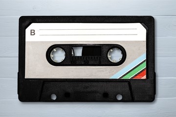 Obraz premium Old audio cassette isolated on white background