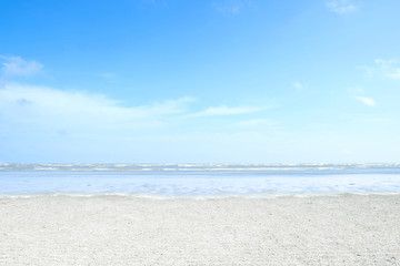 Beautiful tropical beach and sea with blue sky in summer © mantinov