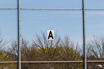 Baseball field label “A”