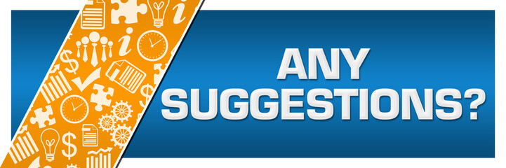 Any Suggestions Orange Business Element Blue Left Side 