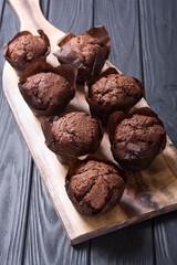 Sweet dessert chocolate muffins or cupcake
