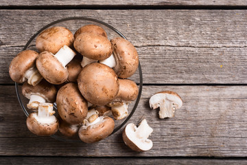 Fresh raw royal champignon