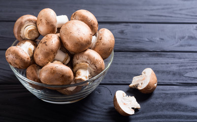 Fresh raw royal champignon