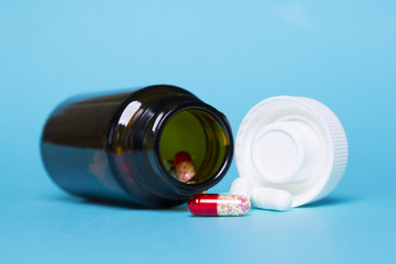 different pills, bottle
