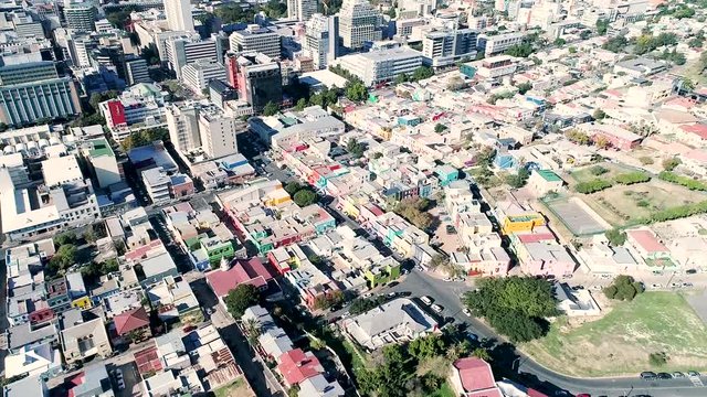 footage in Sea Point Cape town south africa with a DJI phantom 4 Pro, here you can see the coast, the city and hills around the area
