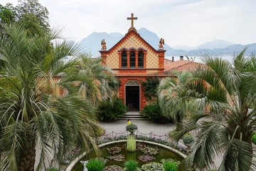 Chapel of the Island Madre on Lake Maggiore, Italy.