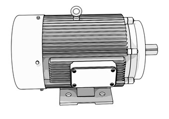 outline electric motor vector