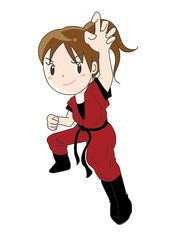 アクションポーズ・女の子