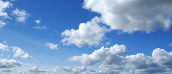 Blue sky with white clouds