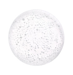 Foam bubble circle shape isolated on white background