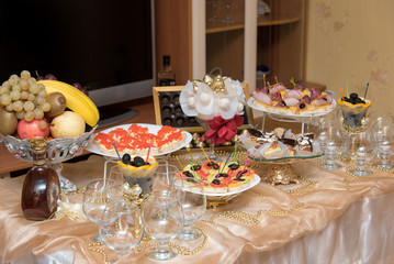 Very tasty desserts at festive evenings
