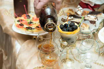 Very tasty desserts at festive evenings