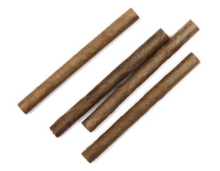 Cigarillos, cigars isolated on white background
