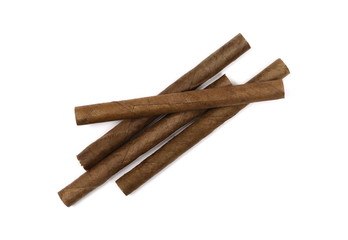 Cigarillos, cigars isolated on white background