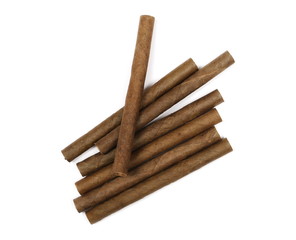 Cigarillos, cigars isolated on white background