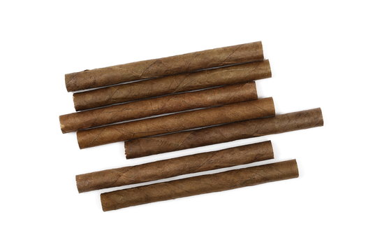 Cigarillos, cigars isolated on white background