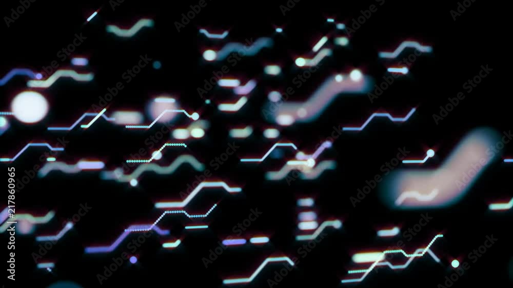 Poster the lines of the printed circuit boards move at different speeds. rotating chamber.lines spreading f