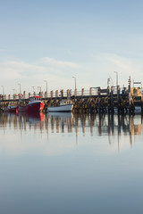 Rye Harbor sunrise reflection