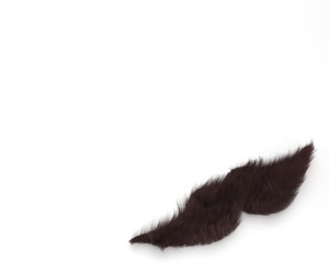 Movember. 3d  illustration with mustache on white background. Men's Cancer awareness month