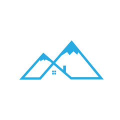  building home mountain logo