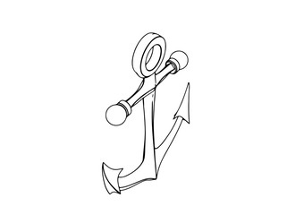 sketch of sea anchor vector