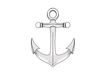 sketch of sea anchor vector