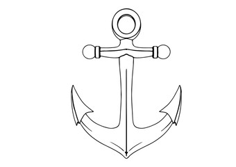 sketch of sea anchor vector