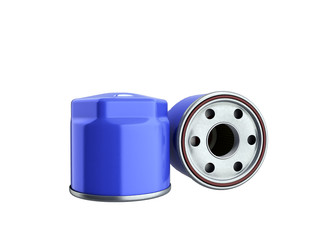  automobile oil filter 3d render on white no shadow