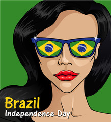 Fototapeta na wymiar Brazil Independence Day. Flag of Brazil 1