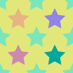 Seamless Pattern with stars Vector Illustration