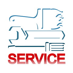 Service symbol with tool