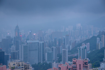 Fototapeta premium Hong Kong skyline. View from Victoria Peak.