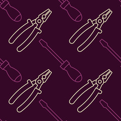 Seamless pattern with hand tools icons for your design