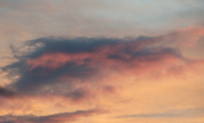 Naklejka premium Beautiful abstract background with bright colorful clouds. Drama in the sky