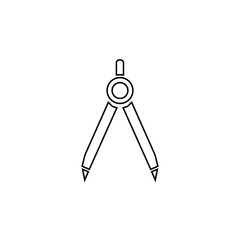 Compass divider line icon. Compass divider concept symbol. Simple element vector illustration