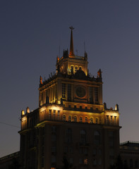 Fototapeta na wymiar Evening aesthetics in Moscow.