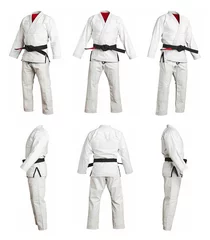 Foto op Plexiglas different angle sports kimono for training, isolated on white background © warloka79