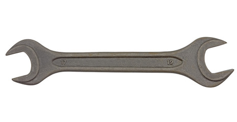 chrome vanadium wrench on white