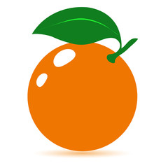 Icon orange fruits. Fresh orange, isolated on white background. Vector