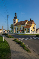 Fototapeta na wymiar Church in Milotice, South Moravia, Czech Republic