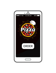 Pizza Order Application in Modern Device Banner