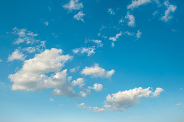 Blue sky white clouds Nature background