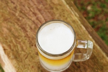 Mugs beer with foam