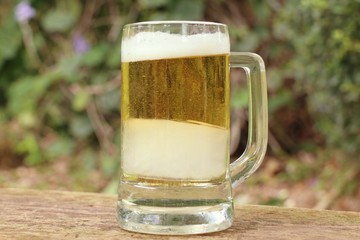 Mugs beer with foam